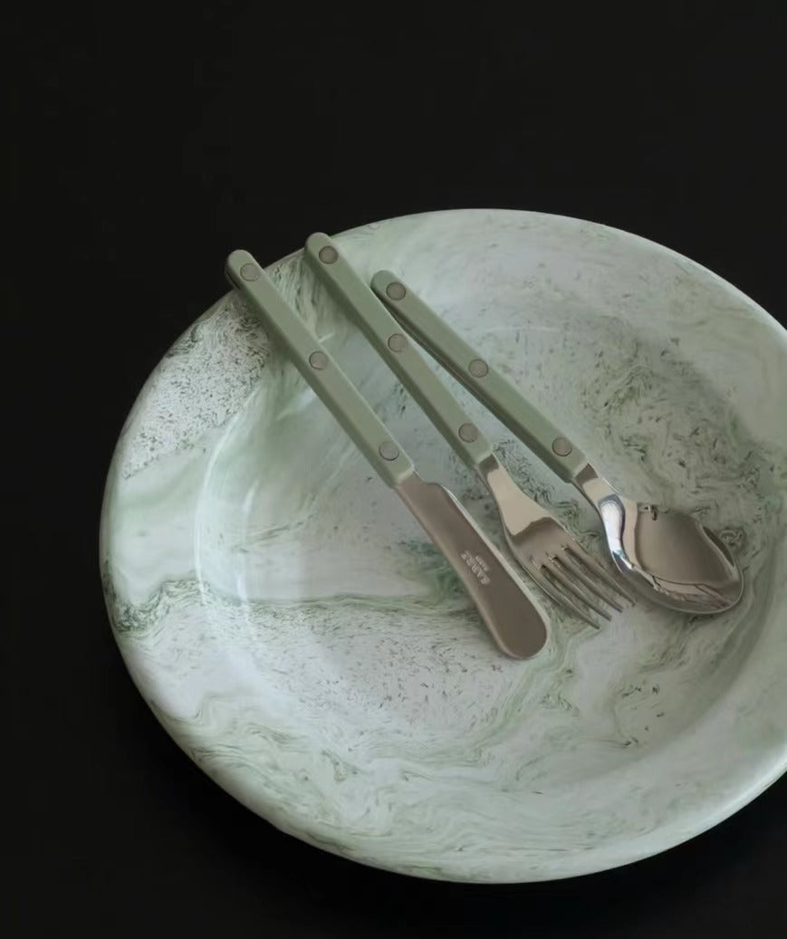 SABRE Paris Bistrot復古酒館系列 蘆筍綠亮面餐具