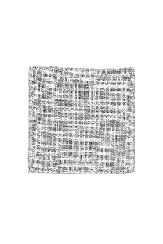 Fog linen work 亞麻杯垫 灰白格