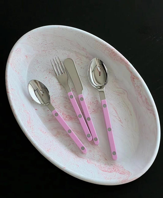 SABRE Paris Bistrot復古酒館系列 櫻花粉亮面餐具