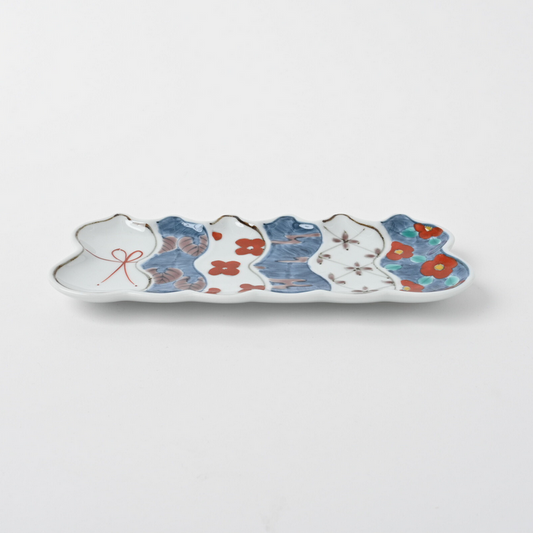 手繪六個葫蘆形狀長盤 | 有田燒