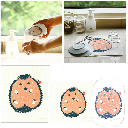 Kata kata 廚房強力吸水抹布 刺猬款