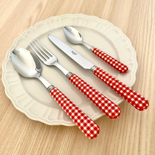SABRE Paris POP! Gingham 紅色格仔亮面餐具