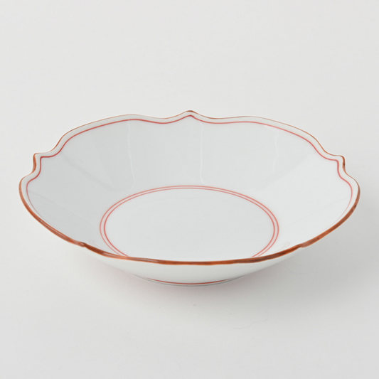 桔梗花深皿(紅色)| 波佐見燒