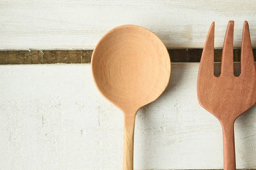 日本进口手工红檀木餐勺