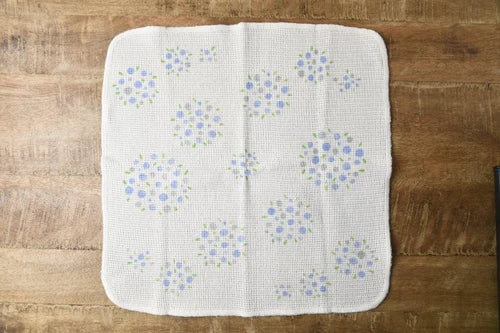 針織廚房抹布 藍色花束