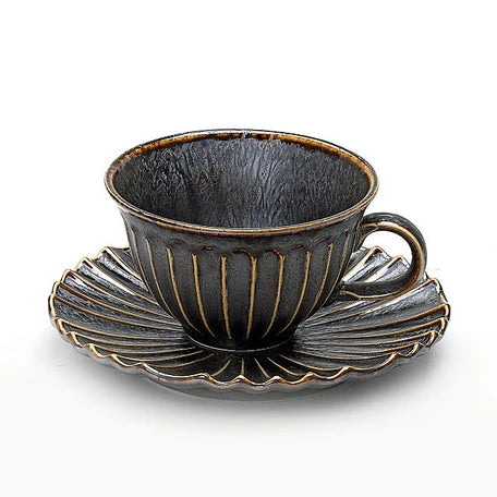 孔雀系列 咖啡茶杯套裝 兩色 | 美濃燒