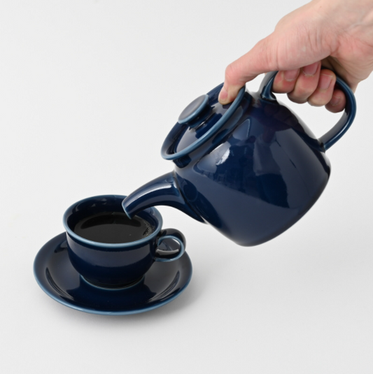 白山陶器 BOLD系列咖啡茶杯連碟 海軍藍 | 波佐見燒