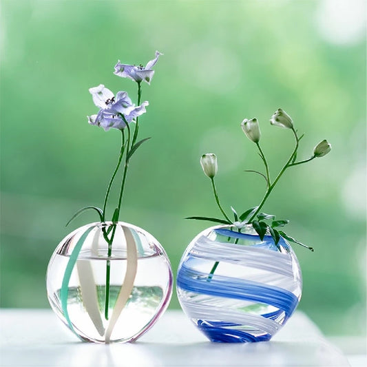 津輕琉璃 手作彩手鞠花瓶 多款