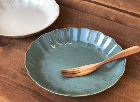 Vintage 花皿(米白色/湖水綠/海軍藍)