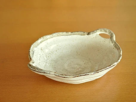 白唐津粗陶系列 雙耳咖喱燉菜盤