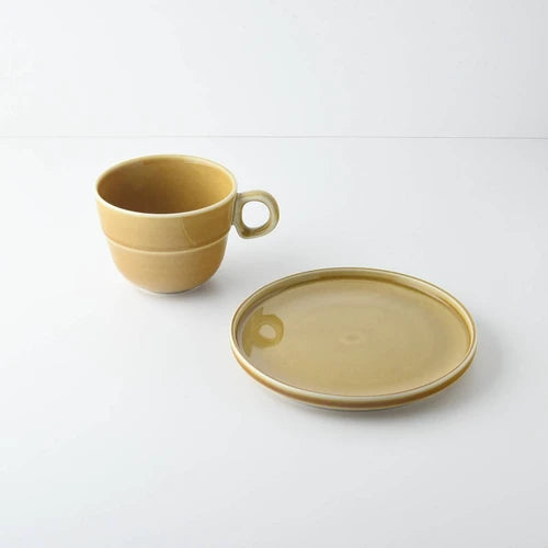 TRIPWARE 杯碟套裝 焦糖色 | 美濃燒