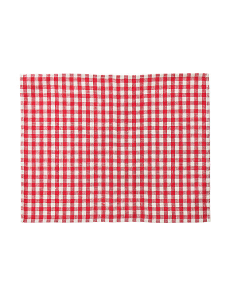 Fog linen work 亞麻餐墊 紅白格