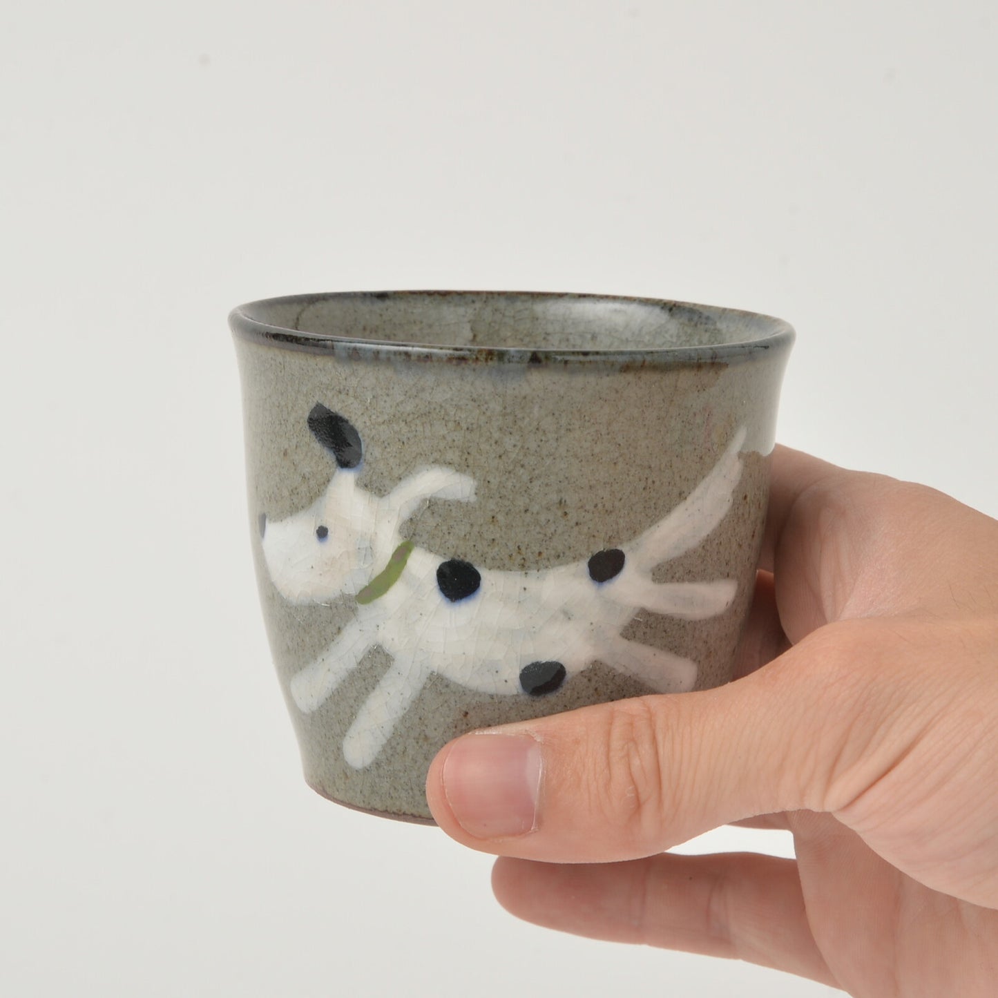 手繪小狗冰裂紋茶杯湯吞 兩色 | 波佐見燒