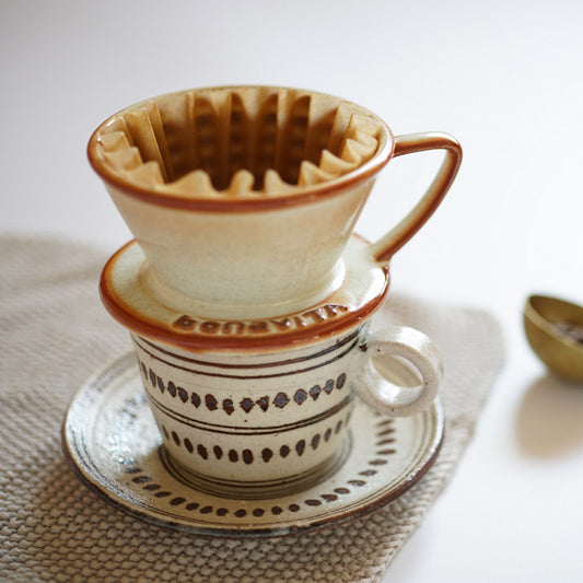 Rokuro Blut's |六魯 根古芽咖啡杯同碟组(黑色 / 白色)