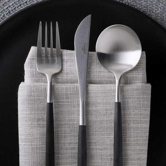 Cutipol GOA系列 黑銀餐具