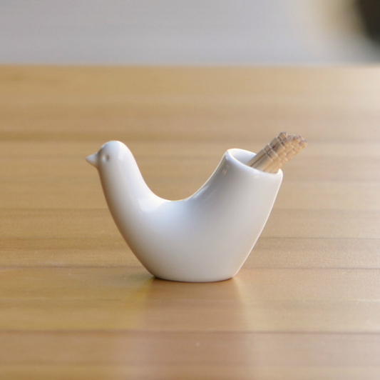 白山陶器 小鳥系列 牙籤座小花瓶 | 波佐見燒