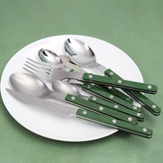 SABRE Paris Bistrot復古酒館系列復古綠亮面餐具