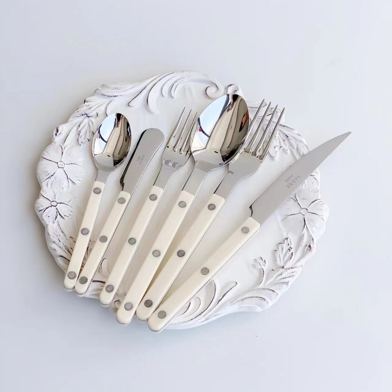 SABRE Paris | Bistrot復古酒館系列亮面餐具 象牙白Ivory