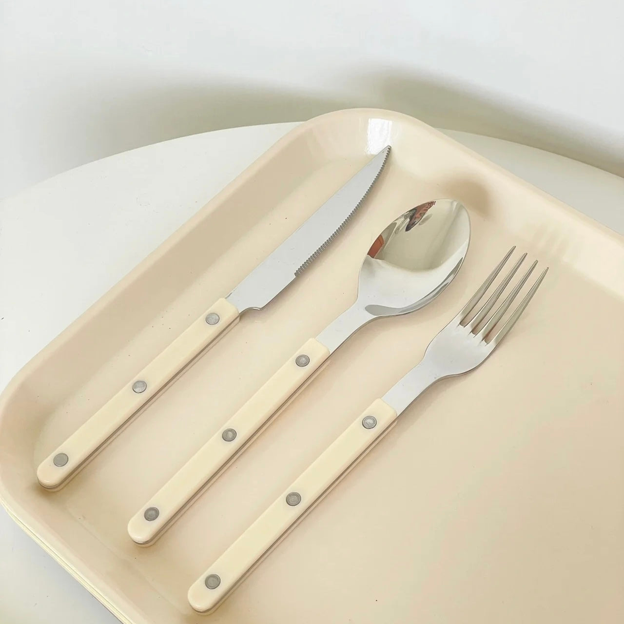 SABRE Paris | Bistrot復古酒館系列亮面餐具 象牙白Ivory