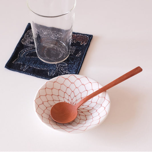 日本进口手工红檀木餐勺