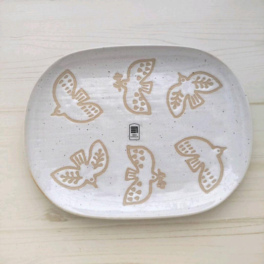 TORItoHA 鳥系列方盤 兩色 | 瀨戶燒