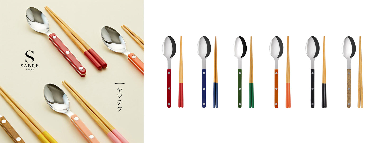 YAMACHIKU x SABRE PARIS 聯名 日本傳統色手工天然竹筷 多色