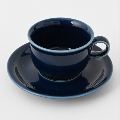 白山陶器 BOLD系列咖啡茶杯連碟 海軍藍 | 波佐見燒