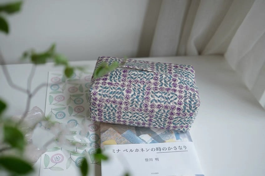 英國進口LIBERTY布料 睡玫瑰系列 手工紙巾盒（兩色）