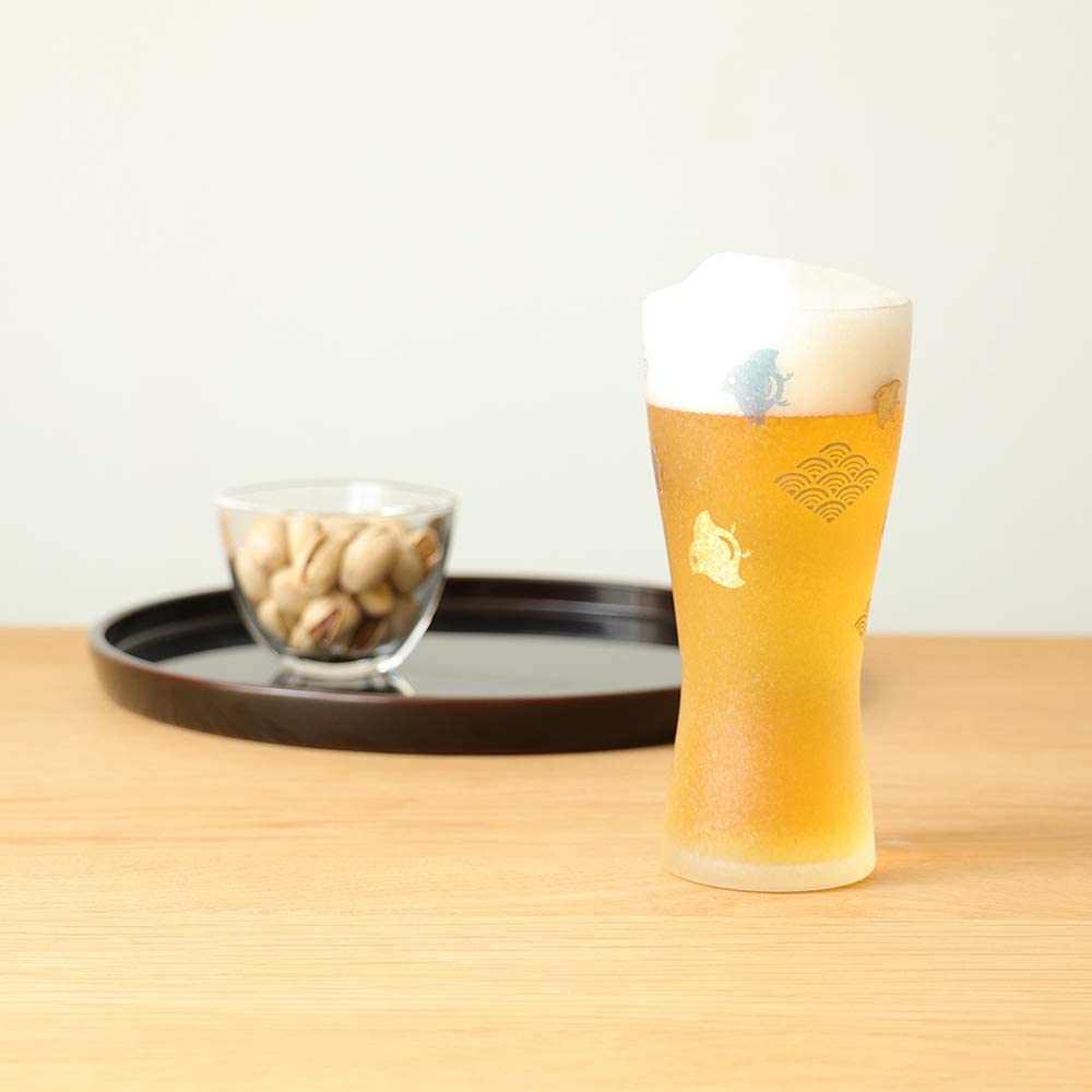ADERIA石塚硝子 Premium系列 波千鳥綿密泡沫啤酒杯