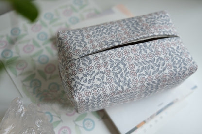 英國進口LIBERTY布料 睡玫瑰系列 手工紙巾盒（兩色）