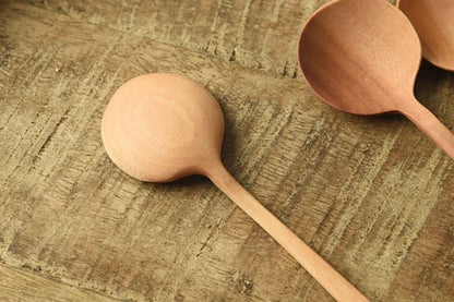 日本进口手工红檀木餐勺