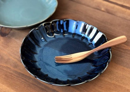 Vintage 花皿（米白色/湖水綠/海軍藍）
