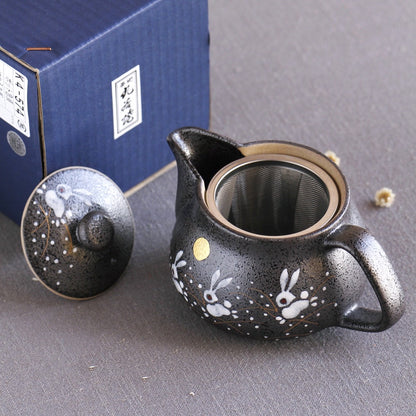 手繪日本兔系列 茶壺 | 九谷燒