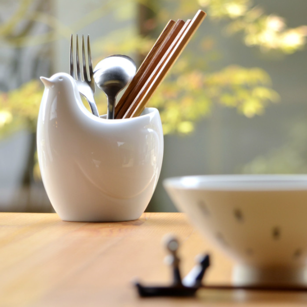 白山陶器 小鳥系列筷子用具架 | 波佐見燒